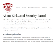 Tablet Screenshot of kirkwoodsecuritypatrol.org